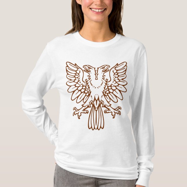 Two Headed Eagle - Walnut T-Shirt (Front)
