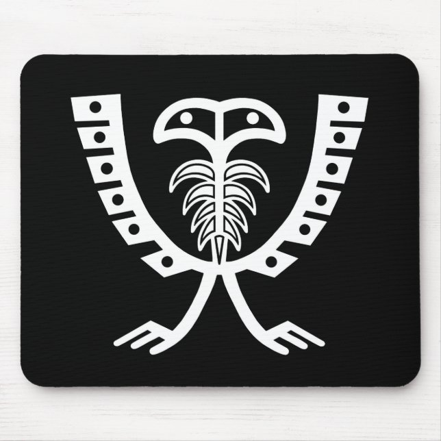 Two Headed White Eagle Mouse Mat (Front)