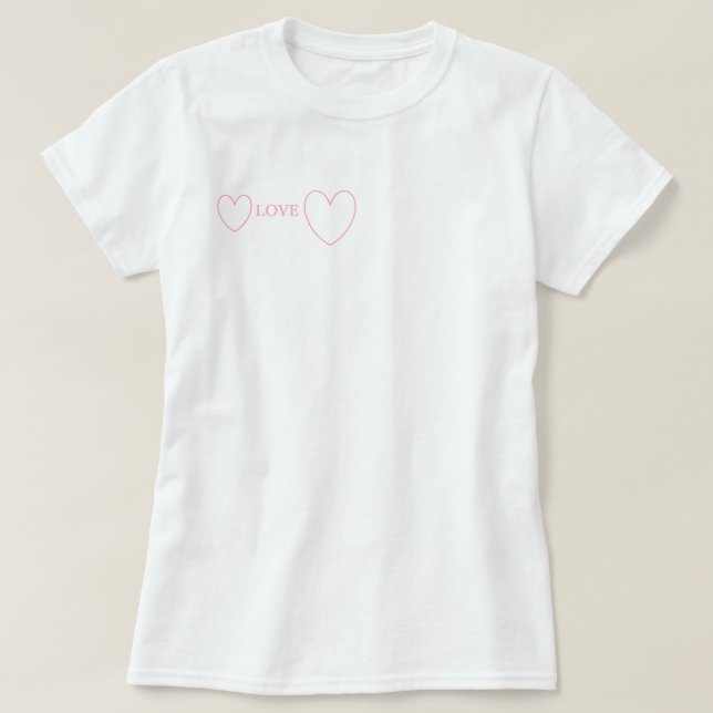 Two Heart Love T-Shirt (Design Front)