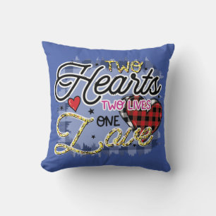 Two Heart Two Lives One Love, Valentine's Day Cushion