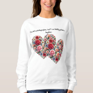 Two heart vibrant Flowers Sweatshirt