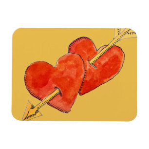 Two hearts - arrow 2011 magnet