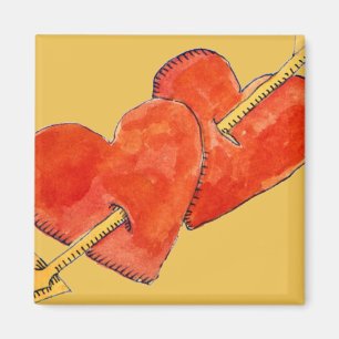 Two hearts - arrow 2011 magnet