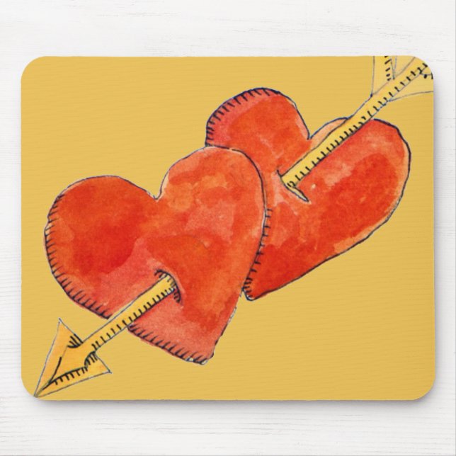 Two hearts - arrow 2011 mouse mat (Front)