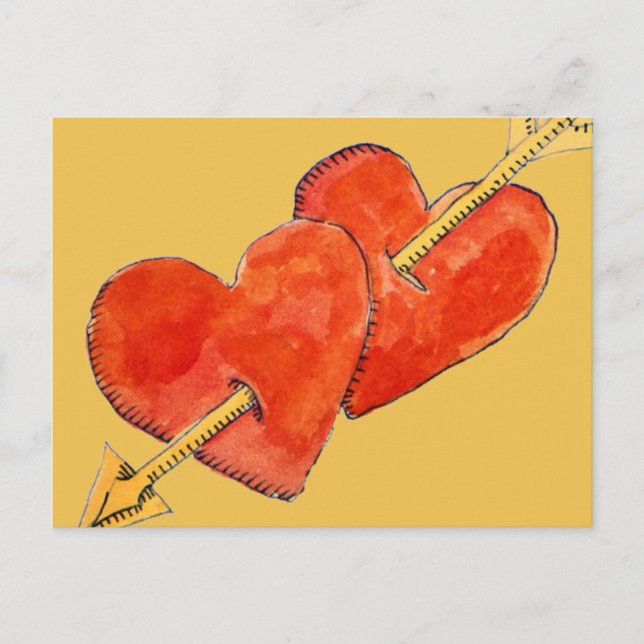 Two hearts - arrow 2011 postcard (Front)