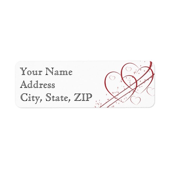 Two Hearts as One Anniversary Return Address (Front)