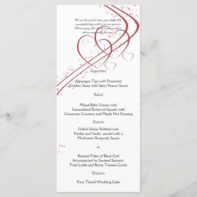 Two Hearts as One Menu (Front)