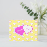 Two Hearts As One Valentine's Postcard