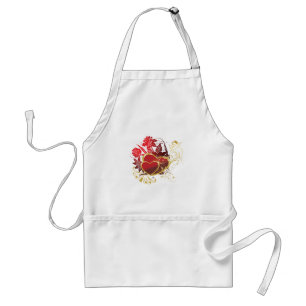 Two Hearts Bouquet Standard Apron
