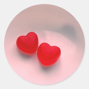 Two Hearts Classic Round Sticker