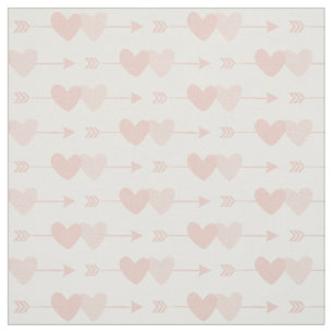 Two Hearts Fabric (white)