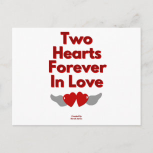 Two Hearts Forever In Love Postcard