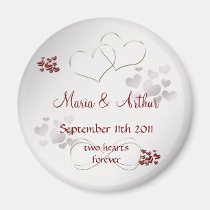 Two hearts forever magnet