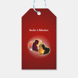Two hearts gift tags