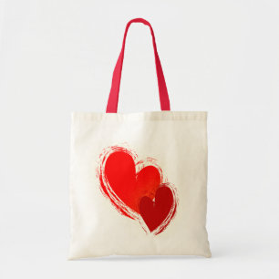Two hearts in love tote bag
