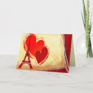 Two hearts in Paris Card