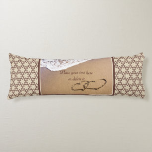 Two Hearts In The Sand Body Pillow