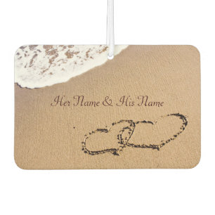 Two Hearts In The Sand Car Air Freshener