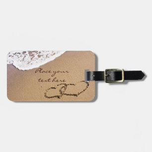 Two Hearts In The Sand Luggage Tag