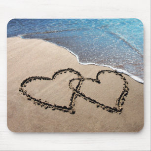 Two Hearts In The Sand Mousepad