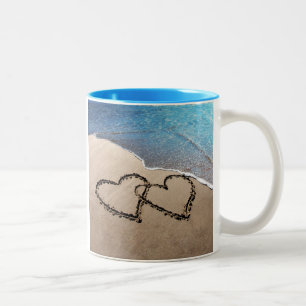 Two Hearts In The Sand Mug