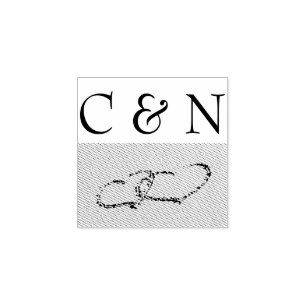 Two Hearts In The Sand Rubber Stamp