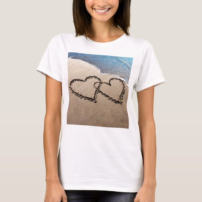 Two Hearts In The Sand T-Shirt (Front)