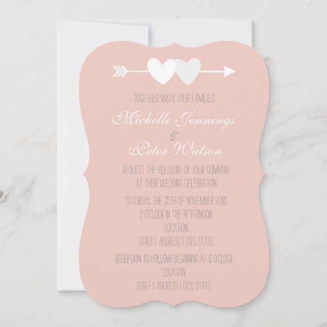 Two Hearts Invitation (Front)