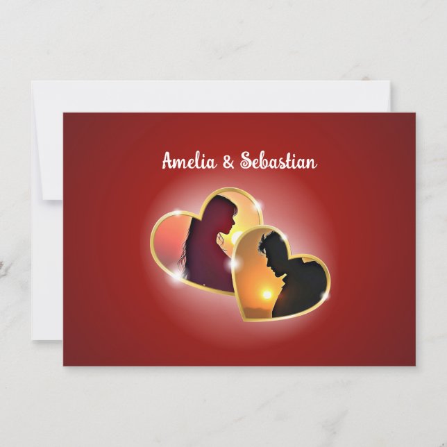 Two hearts invitation (Front)