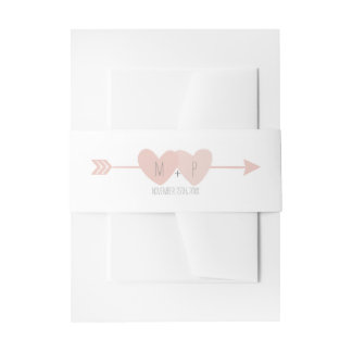 Two Hearts Invitation Belly Band
