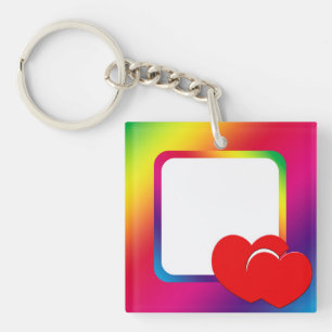 Two hearts key ring