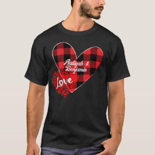 Two hearts Love personalise T-Shirt