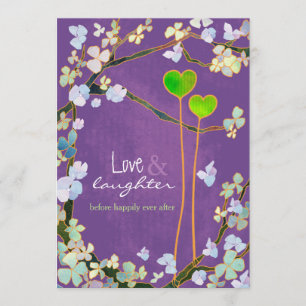 Two Hearts Mardi Gras Wedding Rehearsal Dinner Invitation