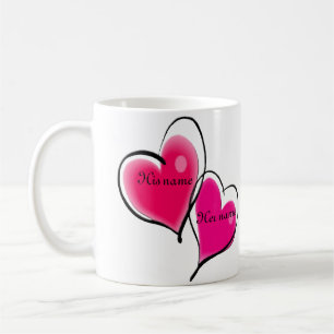 Two Hearts Mug Template