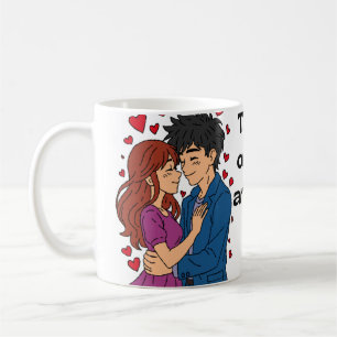 'Two Hearts, One Journey' Anime Couple Mug
