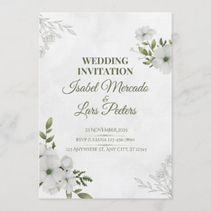 Two Hearts, One Journey Wedding Invitation 