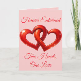 Two Hearts, One Love Holiday Card