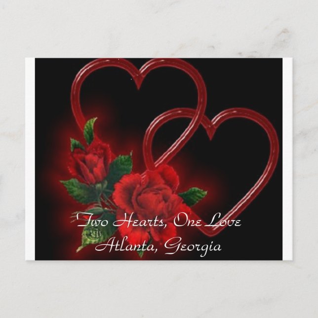 Two Hearts, One Love Post Card (Front)