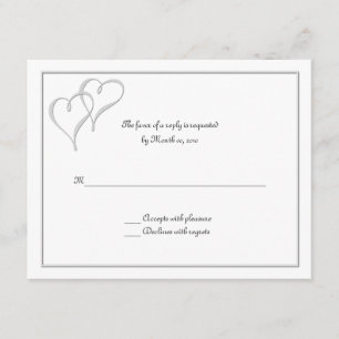 Two Hearts One Love RSVP Cards