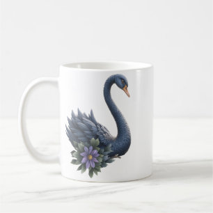 Two Hearts, One Reflection – Romantic Swan Wedding Coffee Mug