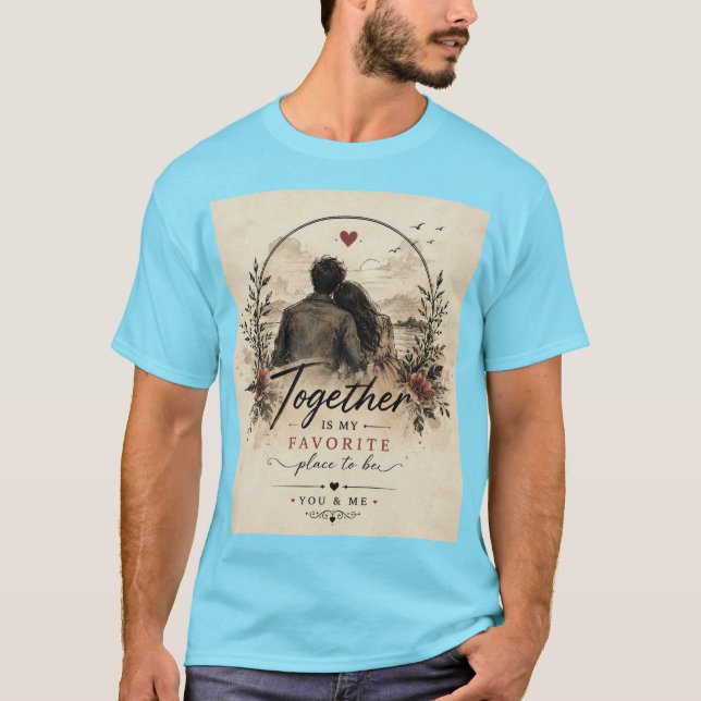 Two Hearts, One Story. T-Shirt (Front)