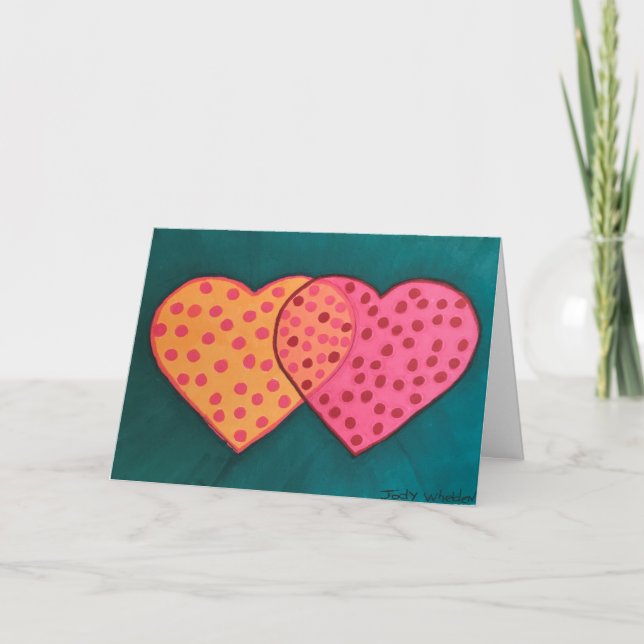Two Hearts Overlap Card (Front)