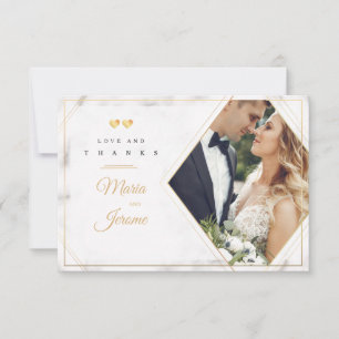 Two Hearts Photo Thank You Card