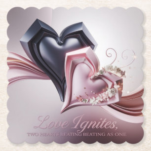 Two Hearts Romantic Coaster