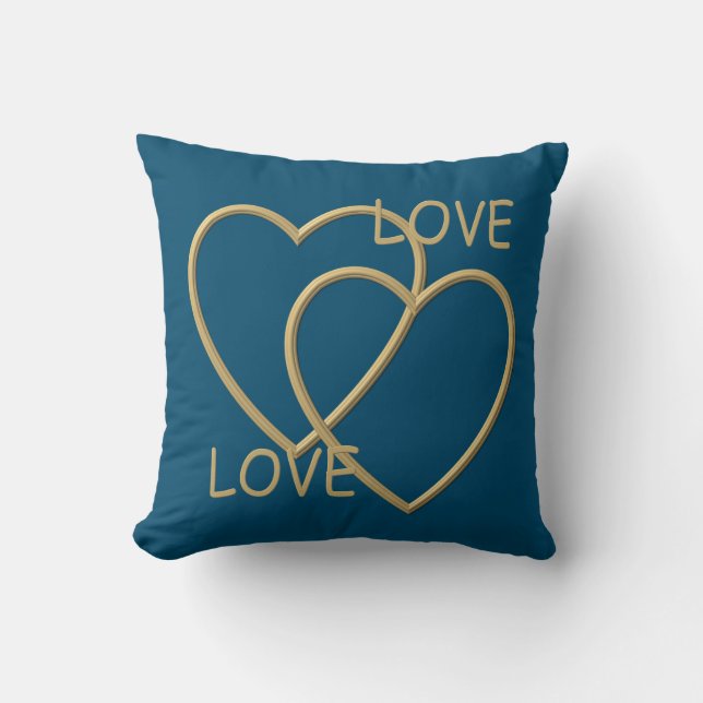 two  hearts,romantic wedding cushion (Front)