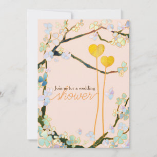 Two Hearts Spring Bridal Shower Invitation