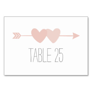 Two Hearts Table Number