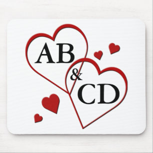 Two Hearts Template Mousepad