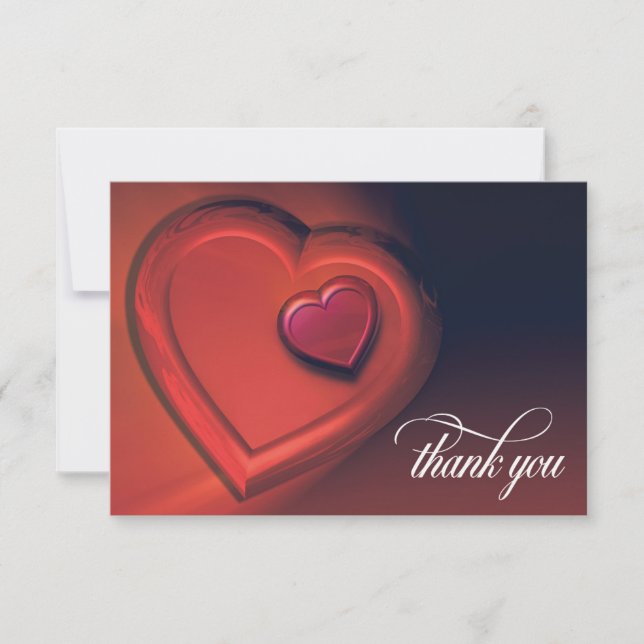 Two Hearts Thank You Card (Version 2) (Front)