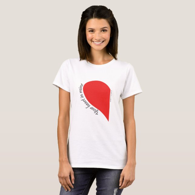 Two Hearts Together - Couple's design T-Shirt (Front Full)